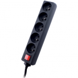 Prelungitor cu protectie la supratensiune Power Patrol 3 m, negru (5 prize), Tracer [TRALIS20730]